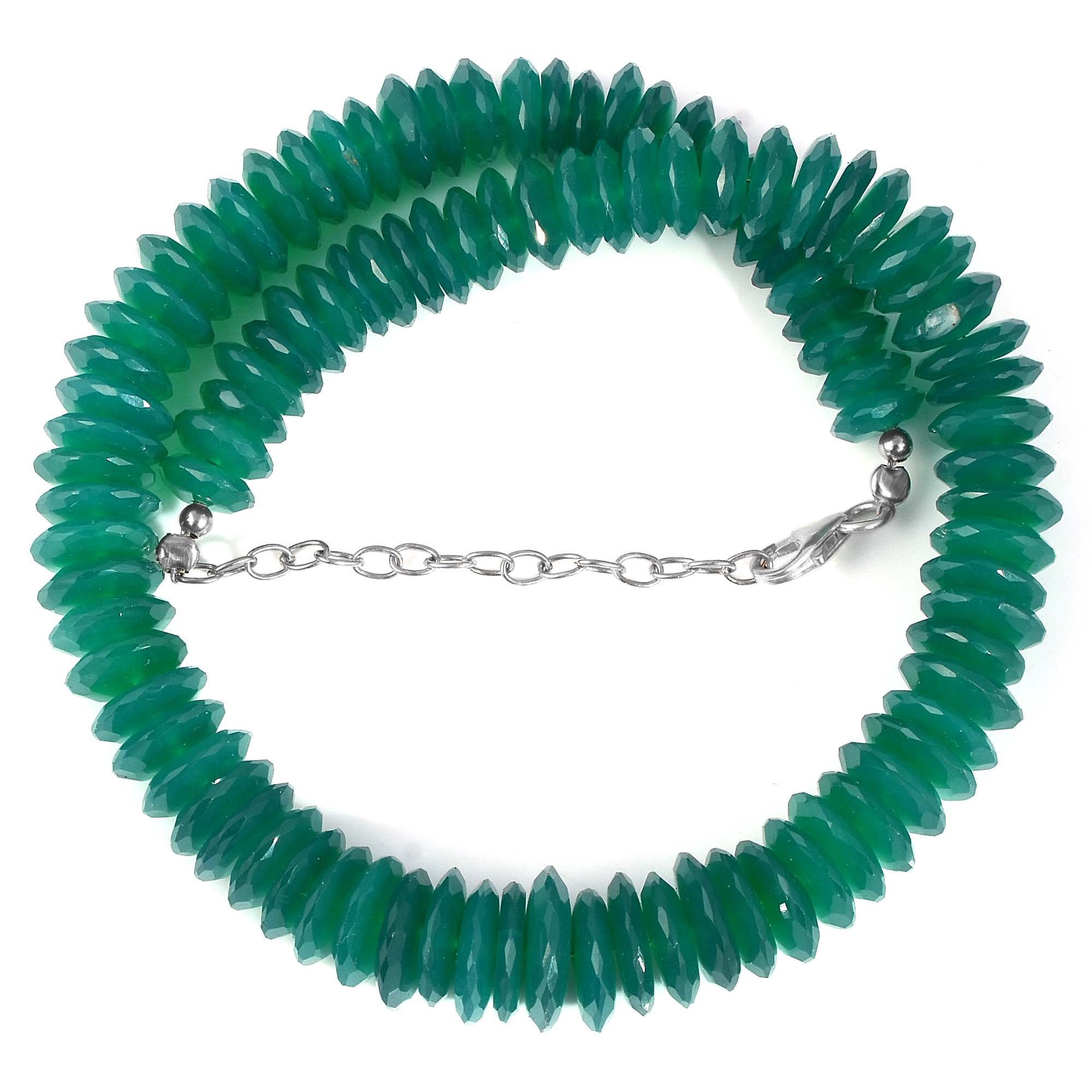 Green onyx necklaceOnyx beaded necklaceGenuine onyx Etsy