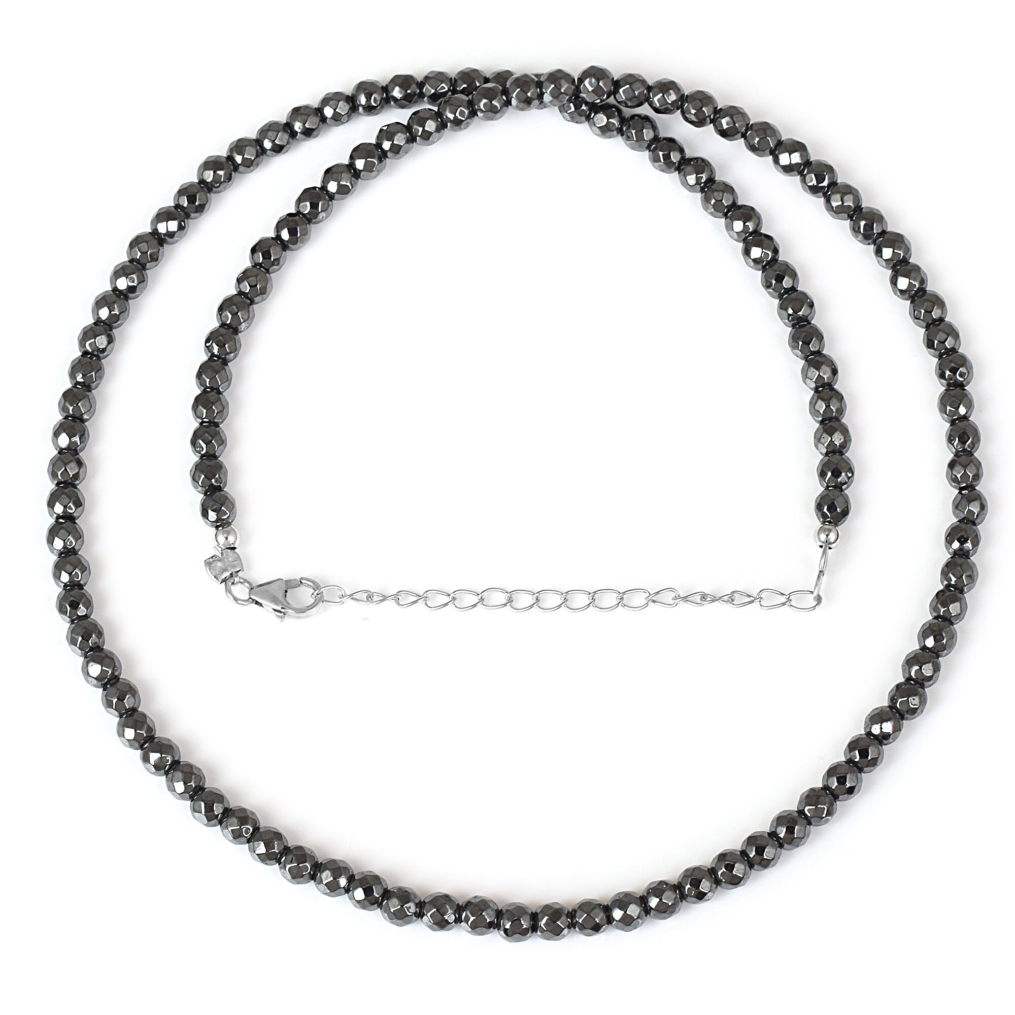 Ematite o pietra del sangue 86.15 ct Verde maculato Cuore sfaccettato 34.1 x 28