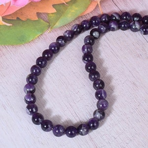 Natürliche Amethyst Halskette Echte Kristall Lila Edelstein Halskette, Stein des Glücks, Wohlstand, Geschenk für Männer Frauen Silber Kette mit Stein