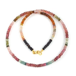 Collier multitourmaline naturelle, collier tourmaline pastèque, bijoux en tourmaline, perles de pouvoir curatif, cadeau tourmaline image 4