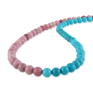 Turquoise Beads Necklace – Sterling Silver – December Birthstone – Healing Crystal Jewelry – Natural Gemstone Gift for Her