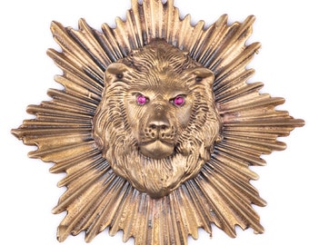 Accessoires pour hommes Grande épingle de lion en or Léo Anniversaire Zodiac Lion’s Lio Broche pour hommes Épinglette Zoo Animal Jungle Lion Gold Tête de Lion Unisexe