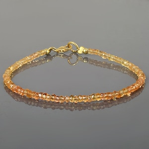 Natural Imperial Topaz Bracelet,gemstone Bracelet topaz jewelry in sterling silver or Yellow Gold filled gift Ombre Imperial Topaz Bracelet