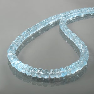 Collana con topazio blu, pietra portafortuna di novembre, argento sterling