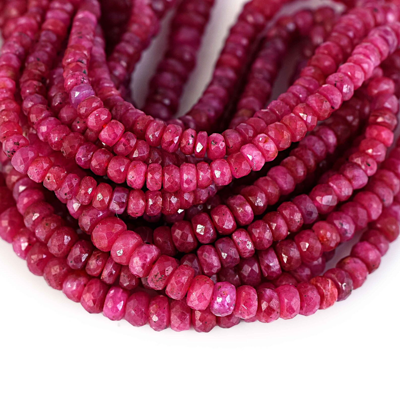 Genuine ruby strand Beaded rubyruby beads beaded ruby Etsy
