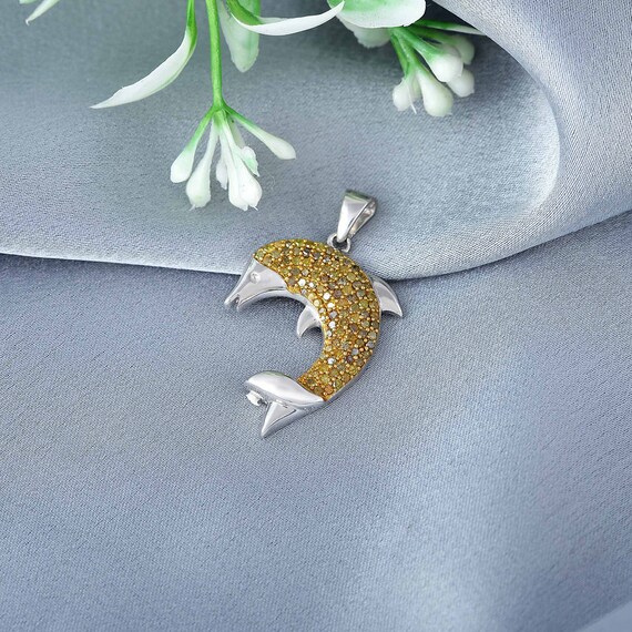 Diamond fish pendant deals