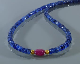 Sapphire Necklace Sterling Silver September Birthstone Jewelry