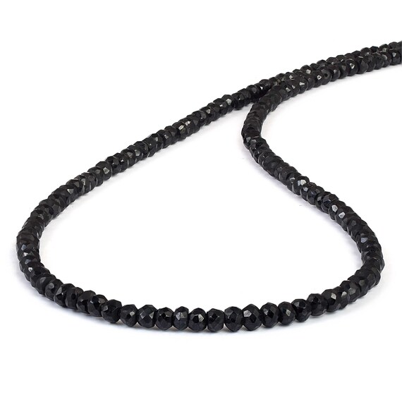ブレスレット LESS IS MORE black spinel necklace Black Spinel Necklace,beaded Spinel Necklace,rondelle