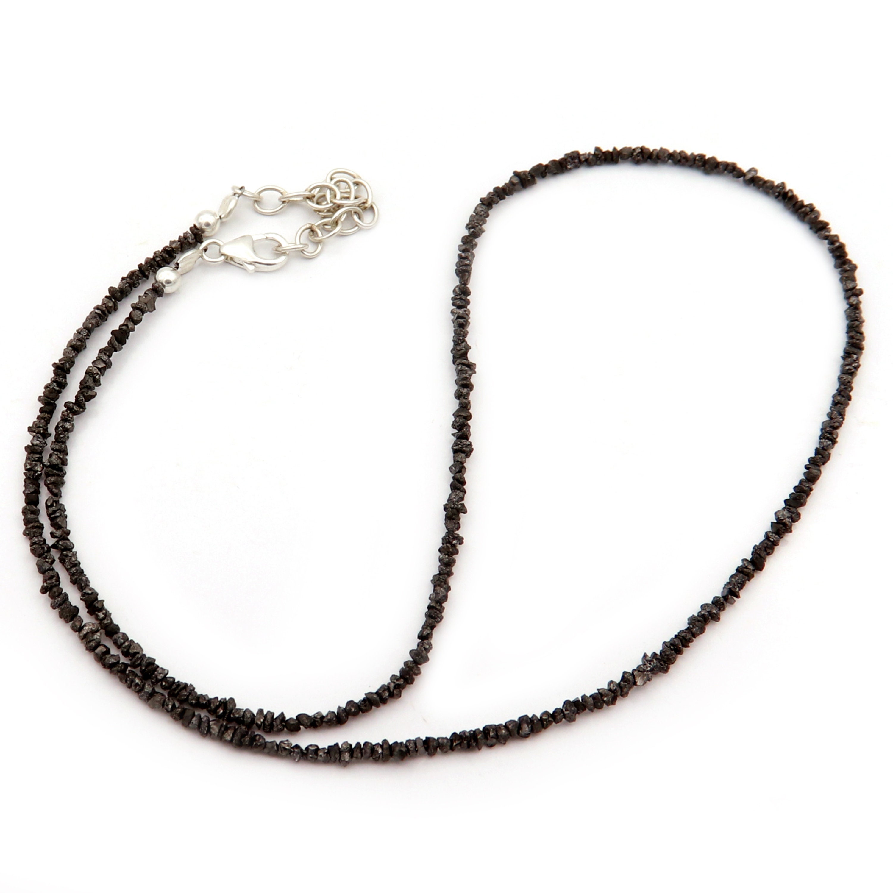 Raw Diamond Necklace Black Diamond Necklace Uncut Diamond Etsy