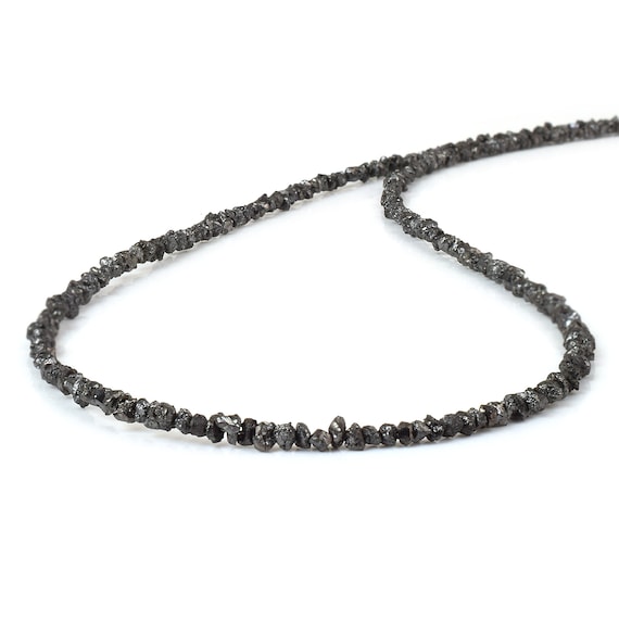 Collana In Argento 925 Con Diamanti Grezzi Non Tagliati – Pepite Naturali – 45 Cm, Chiusura A Lobster