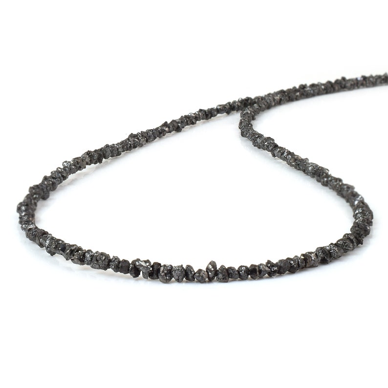 Raw Diamond Necklace Black Diamond Necklace Uncut Diamond Etsy