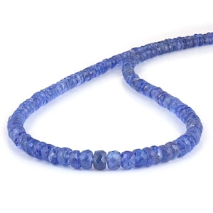 Tanzanite Beaded Necklace Sterling Silver Lobster clasp December Birthstone Jewelry Healing Crystal Tanzanite Gemstone Gift for Her