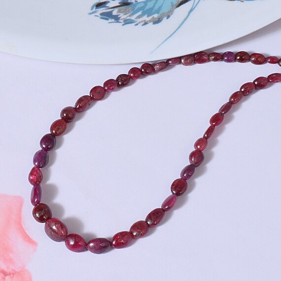 Natural Red Spinel Necklace 925 Silver 18 Chain Jewelry Gift Beaded Spinel Gemstone Necklace Healing Spinel Stone Gift for Women s Day Etsy UK
