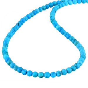 Turquoise Beaded Necklace, Turquoise Gemstone Jewelry For Her,Statement Necklace For Her,Anniversary Gifts for Women
