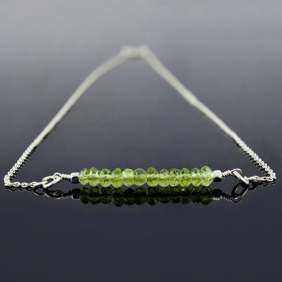Peridot Necklace, Healing Crystal Peridot Necklace for Men & Women