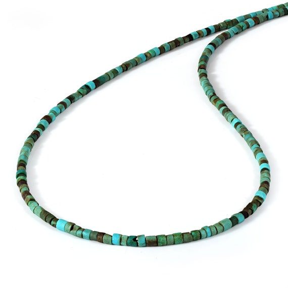Turquoise Heishi Beads Necklace beaded Heishi Necklace natural