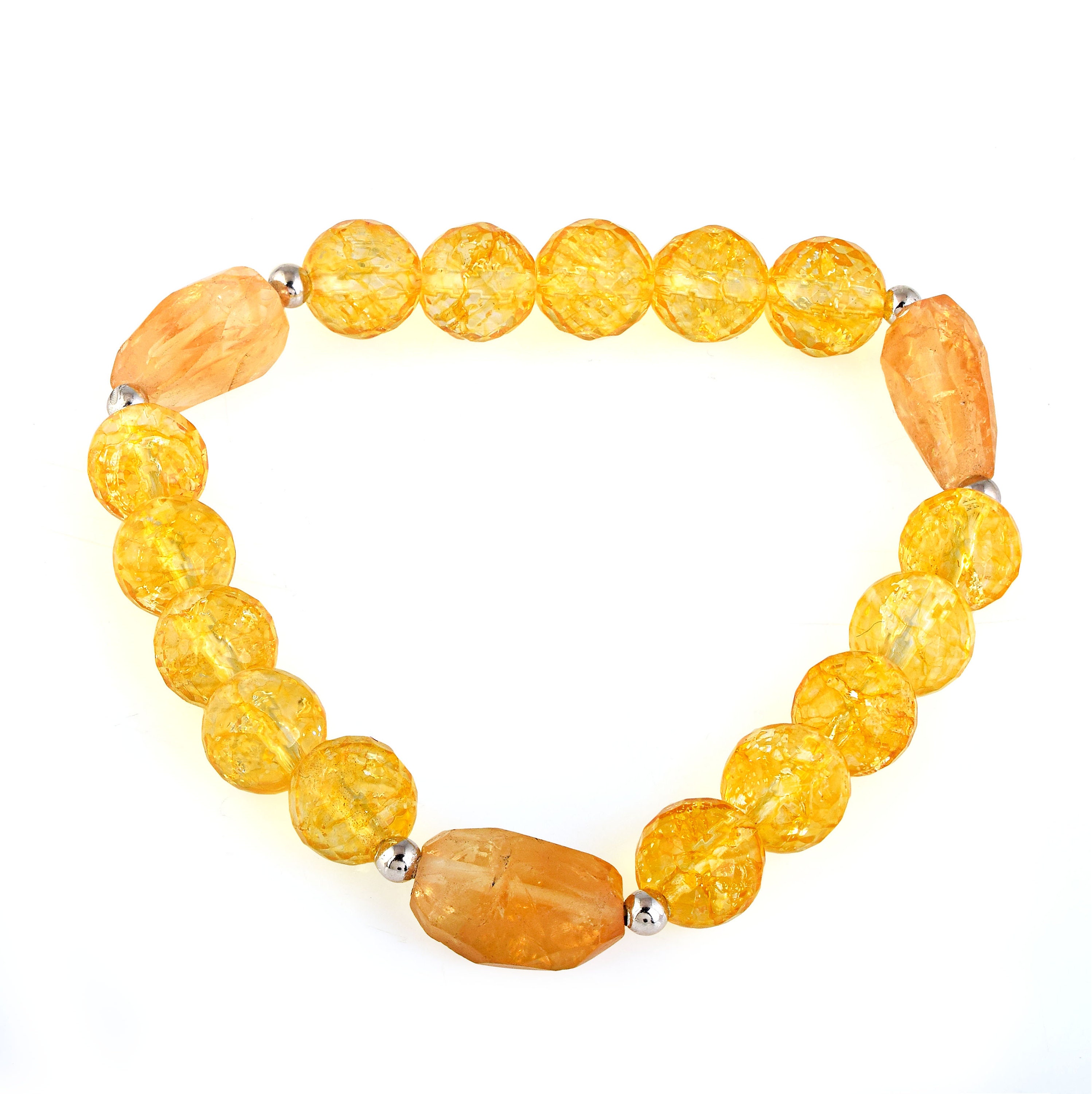 Citrin Heilstein Armband - Handgefertigt Mit 8mm Perlen