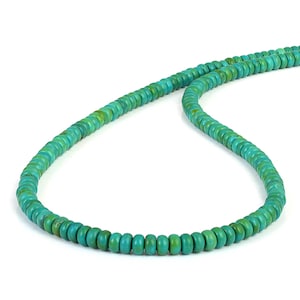 Natural Turquoise Beaded Necklace, Gemstone Jewelry,Turquoise Beads  For Women, Statement Necklace Anniversary Gifts Green Turquoise Gift