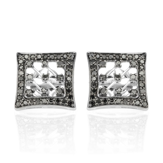 Grey diamond deals earrings