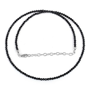 Genuine Black Spinel Necklace-beaded Black Spinel Jewelry Necklace ...