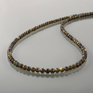 Golden Obsidian Necklace for men/women - Protection stones-healing crystals-Third Eye Chakra and Grounding-925 Silver Lobster claw