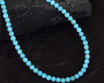 Collier turquoise collier de perles turquoises en argent sterling bijoux turquoise collier de perles turquoises cadeau pour elle collier de perles de pierres précieuses