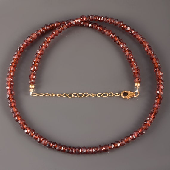 Collana a 3 fili con pietre preziose Rondelle sfaccettate a peridoto
