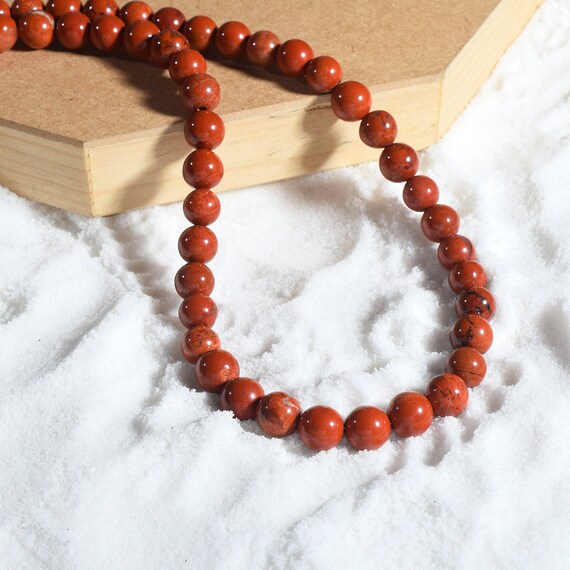 Collier En Jaspe Rouge Naturel - Pierre Naturelle Sans Traitement - Marque Zen-et-sante.fr