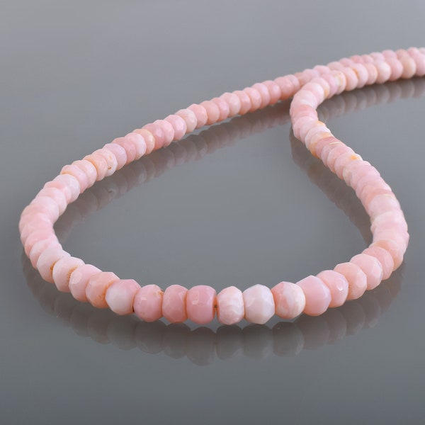 Pink Opal Necklace,Pink Peruvian Opal Beaded Necklace,Opal Gemstone Jewelry for Women October Birthstone Necklace Necklace for Women