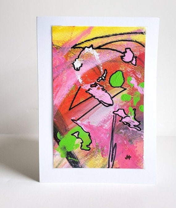 Modern Art Stationary Card Etsy
