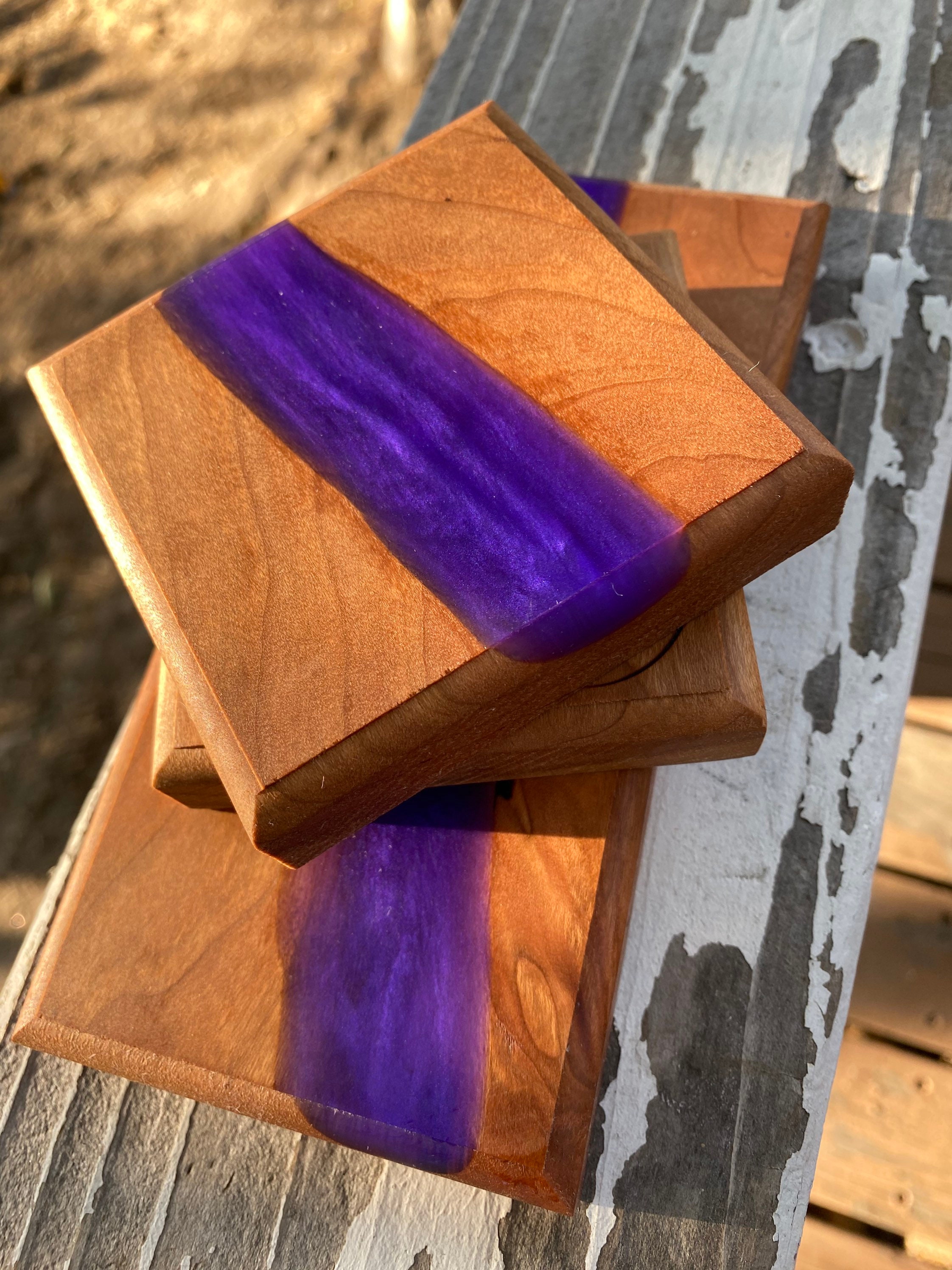 Handmade Custom Epoxy River Coasters Etsy.de