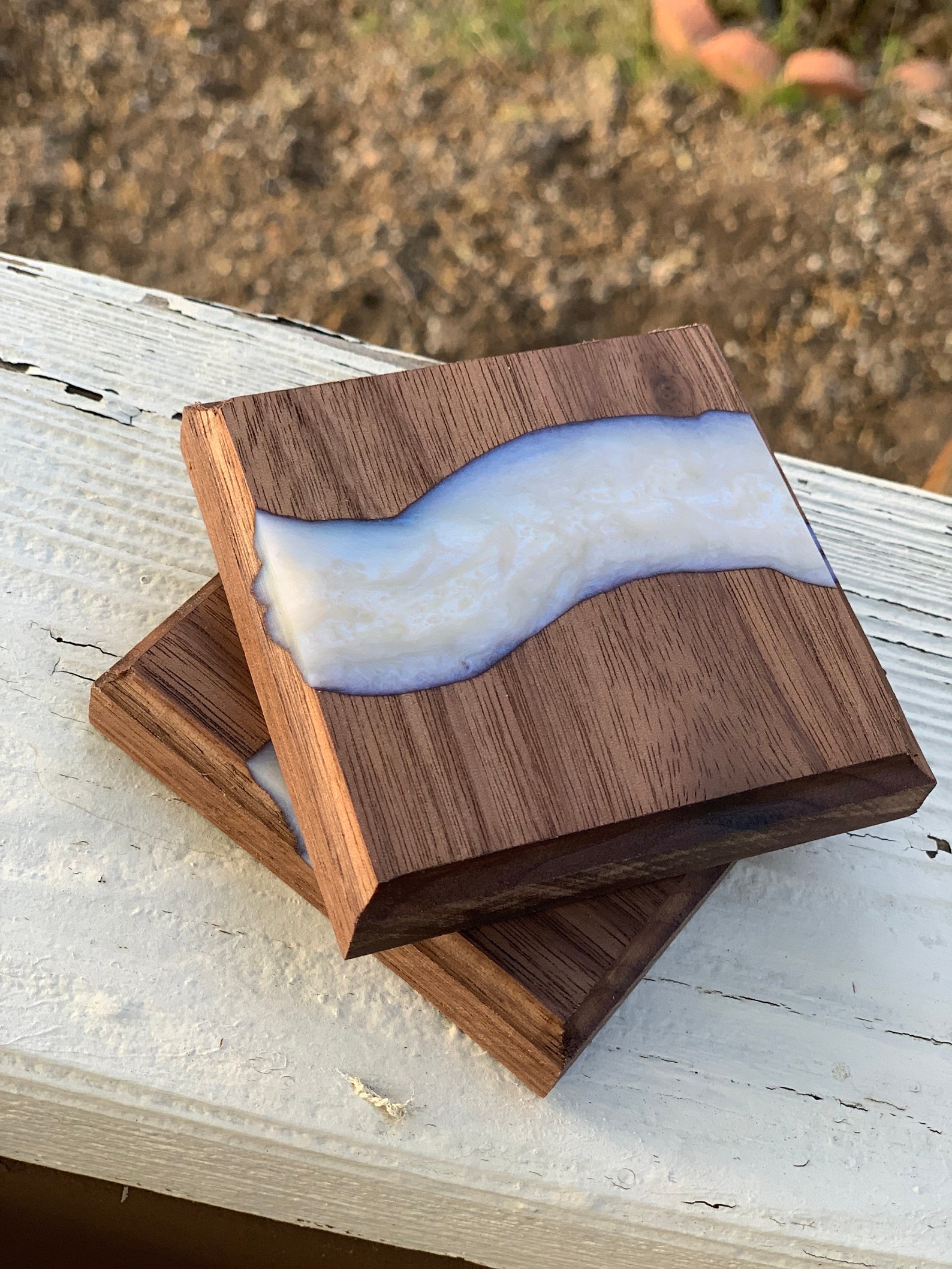 Handmade Custom Epoxy River Coasters Etsy