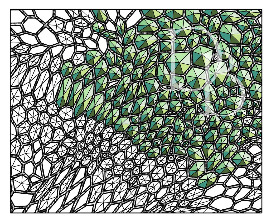 Dragon Scales Printable Coloring Page for Adults by Yanina Etsy