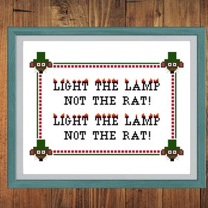Light The Lamp Not The Rat Muppets Holidays Cross Stitch Digital Pattern