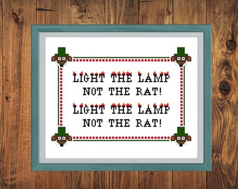 Light The Lamp Not The Rat Muppets Holidays Cross Stitch Digital Pattern