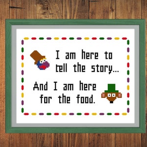 I Am Here For The Food Muppet Christmas Carol Cross Stitch Digital Pattern