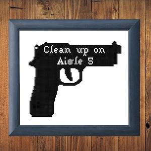 Clean Up on Aisle 5 - Cross Stitch Digital Pattern