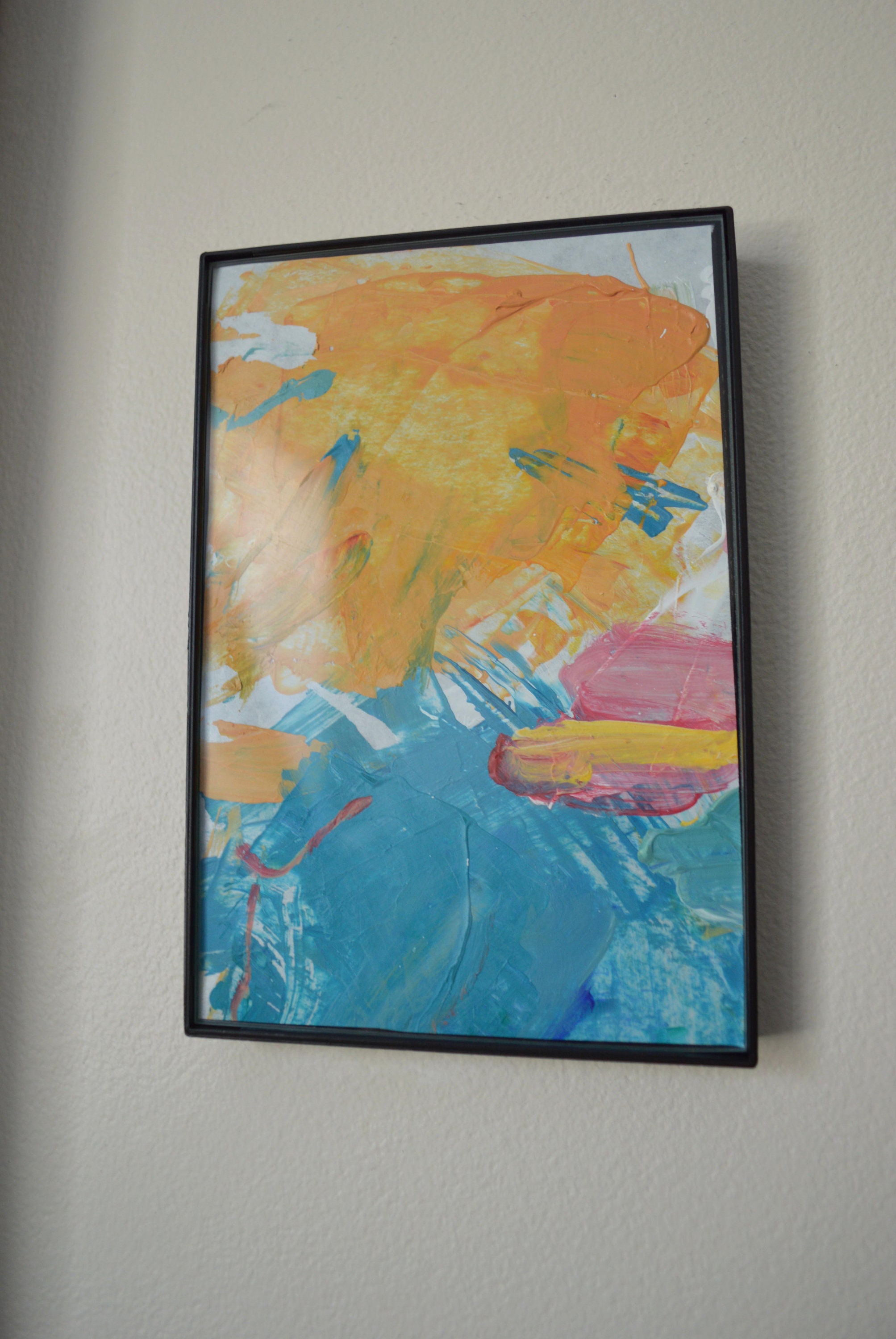 Framed 4x6 in. Abstract Art Painting Original Art Made from Etsy