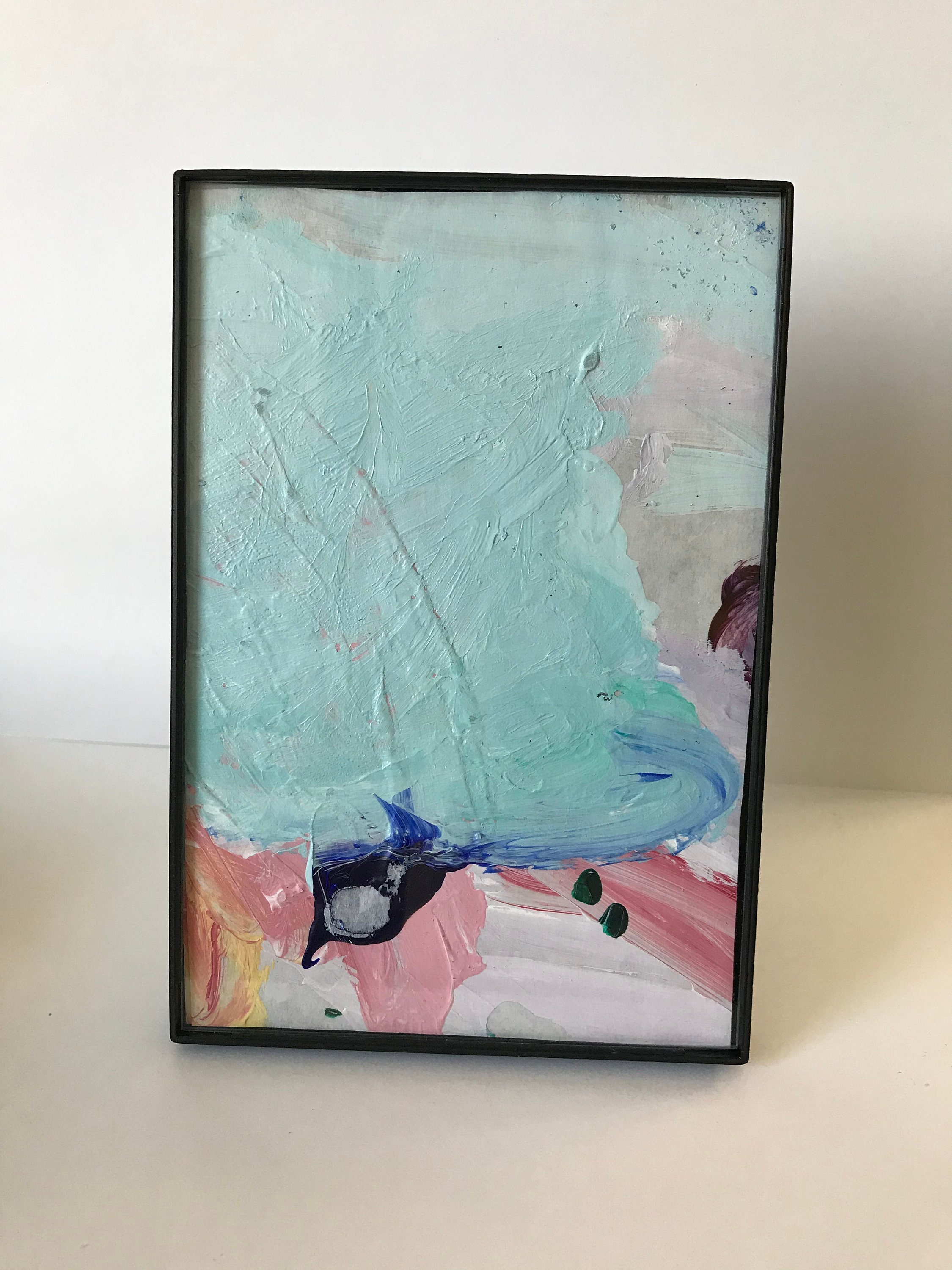 Framed 4x6 in. Abstract Art Painting Original Art Made from | Etsy
