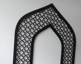 Wooden Geometric Mehraab Arch, Islamic Wall Art