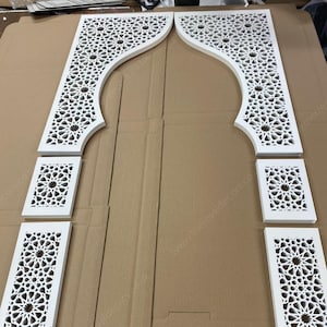 Wooden Mehraab Arch Wall Art, Moroccan Geometric Pattern Arch, Mehraab Wall Art, Prayer Room Decor, Prayer Mosque Room Wall Art, Arabic Art