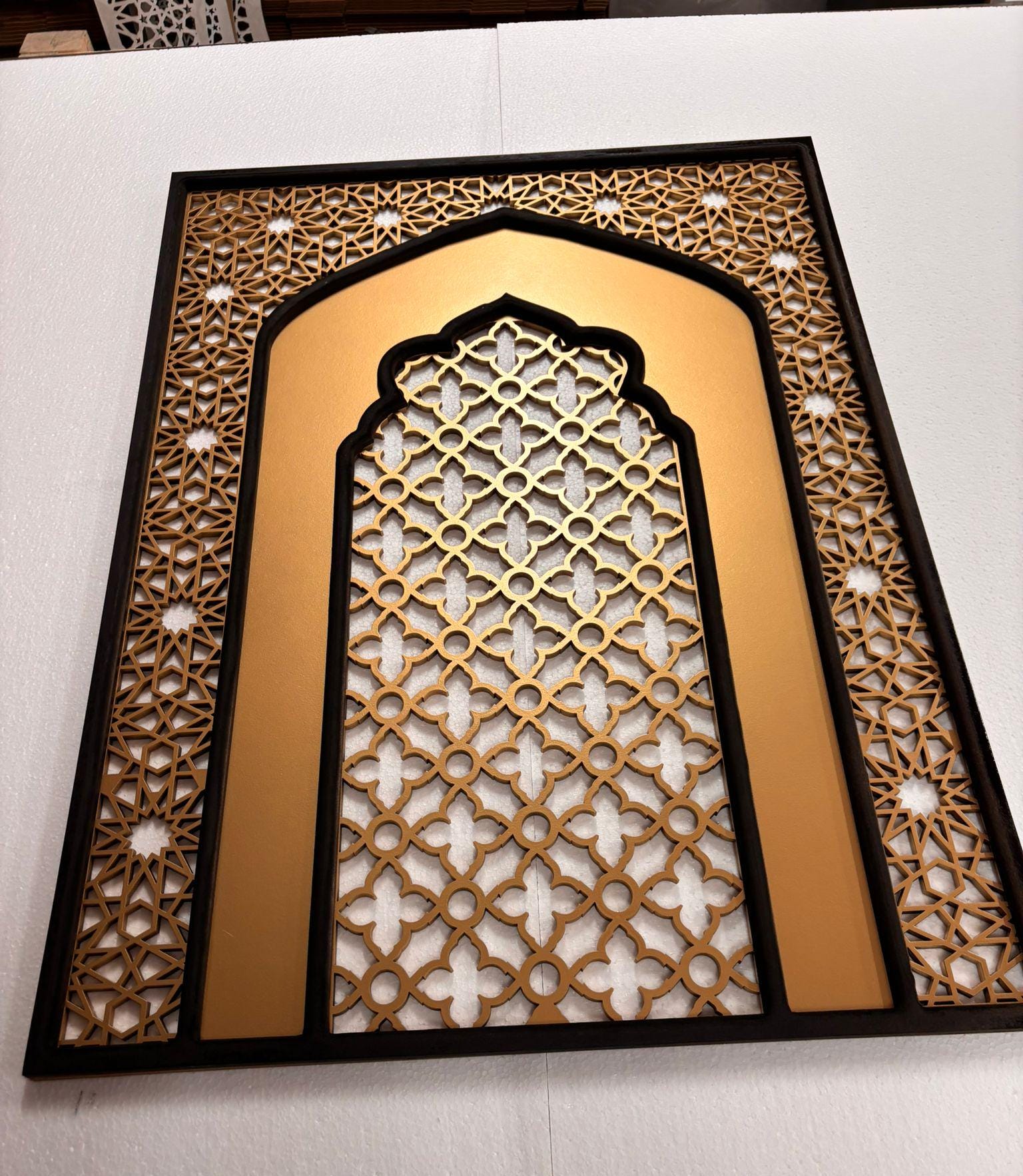 Geometric Islamic Arch Wall Art, Two Tone Ramadan Decor - Etsy