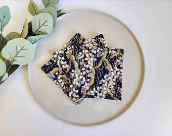 Fabric coasters, Free Delivery,  Japanese coaster, tableware, housewarming, nana gift, Christmas gift