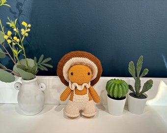Crochet Mushroom Baby Plushie: Handmade Amigurumi Decor