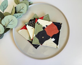 Japanese Cat Fabric Coasters, Housewarming Gift