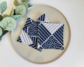 Fabric coasters, Free Delivery, Japanese coaster, tableware, housewarming, nana gift, Christmas gift