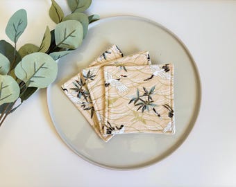 Fabric coasters, Free Delivery,  Japanese coaster, tableware, housewarming, nana gift, Christmas gift
