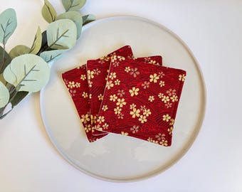 Fabric coasters, Free Delivery,  Japanese coaster, tableware, housewarming, nana gift, Christmas gift