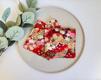 Japanese Fabric Coasters, Handmade Padded Tableware