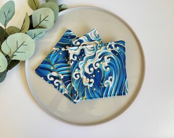 Fabric coasters, Free Delivery, Japanese coaster, tableware, housewarming, nana gift, Christmas gift